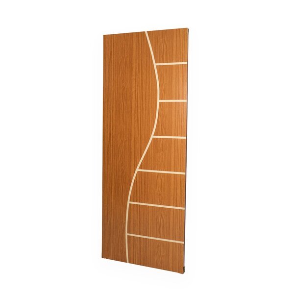 Folha De Porta Madeira Decorada 210x60cm Espessura 3,5cm Cantareira Mgm Mogno - Imagem 3