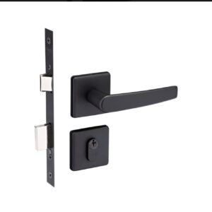 Fechadura Externa com Alavanca Roseta Quadrada Concept em Zamac Preto 401-40CE PADO / REF. 54026726