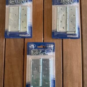 Kit dobradiça de canto zincada comum 4