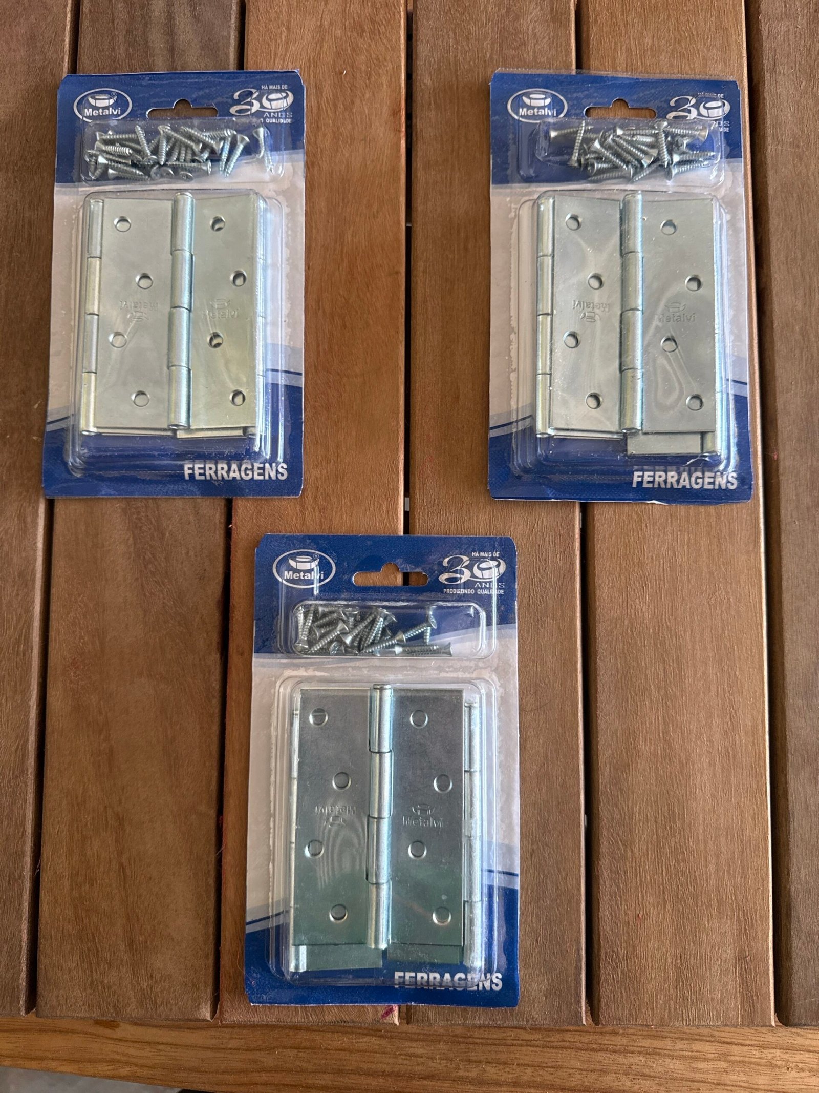 Kit dobradiça de canto zincada comum 4