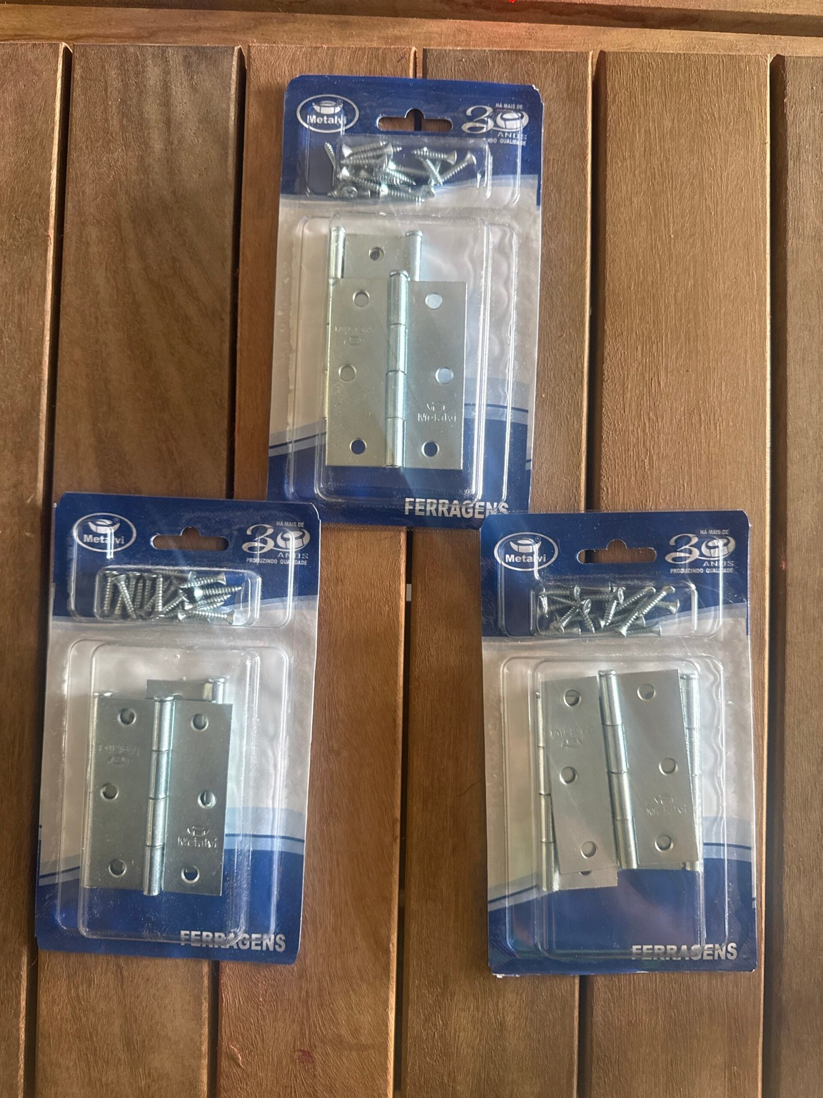 Kit dobradiça de canto 3 comum - Metalvi